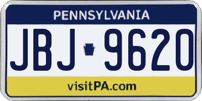 PA license plate JBJ9620