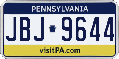 PA license plate JBJ9644