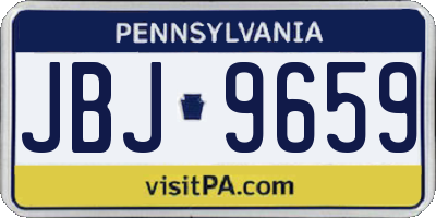 PA license plate JBJ9659