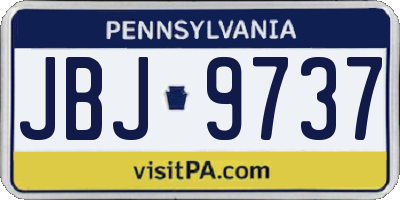 PA license plate JBJ9737