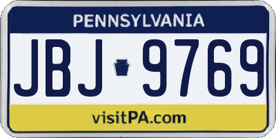PA license plate JBJ9769