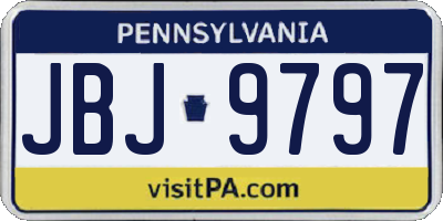 PA license plate JBJ9797