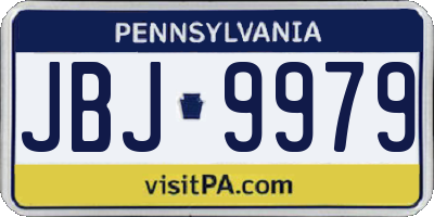 PA license plate JBJ9979