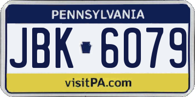PA license plate JBK6079