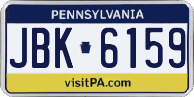 PA license plate JBK6159