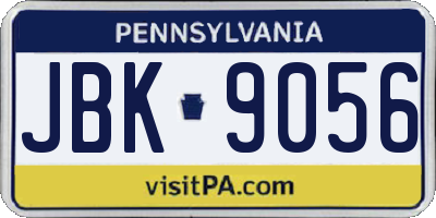 PA license plate JBK9056