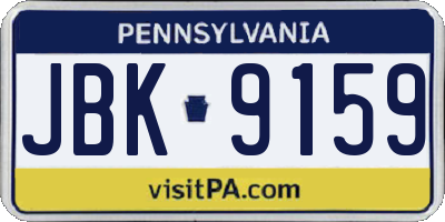 PA license plate JBK9159