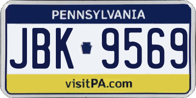 PA license plate JBK9569