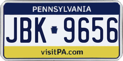 PA license plate JBK9656