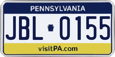 PA license plate JBL0155