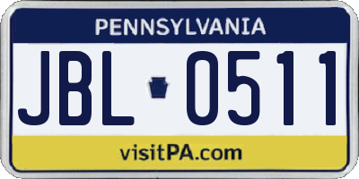 PA license plate JBL0511