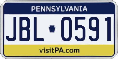 PA license plate JBL0591