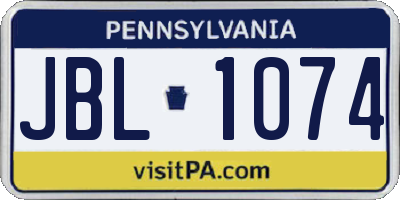 PA license plate JBL1074