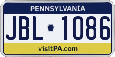 PA license plate JBL1086