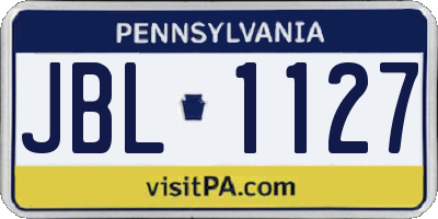 PA license plate JBL1127