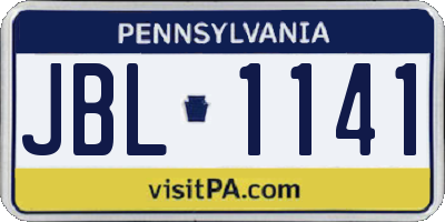 PA license plate JBL1141