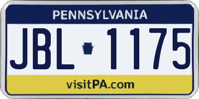 PA license plate JBL1175