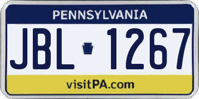 PA license plate JBL1267