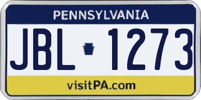 PA license plate JBL1273