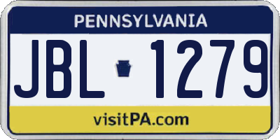 PA license plate JBL1279
