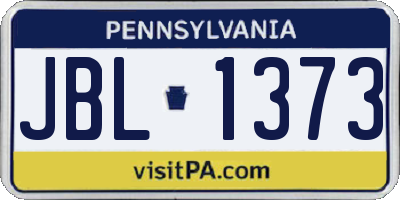 PA license plate JBL1373