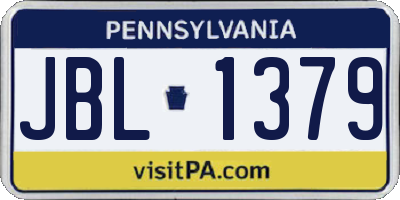 PA license plate JBL1379