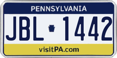 PA license plate JBL1442