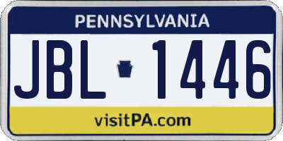 PA license plate JBL1446