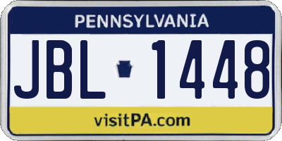 PA license plate JBL1448