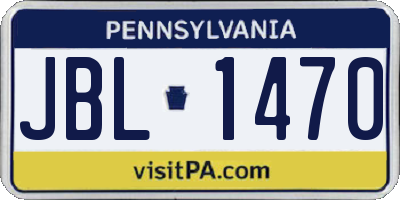 PA license plate JBL1470