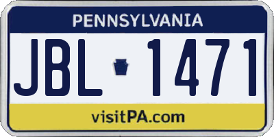 PA license plate JBL1471