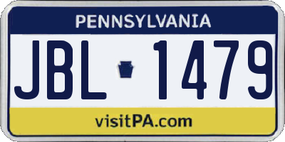 PA license plate JBL1479