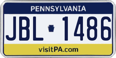 PA license plate JBL1486