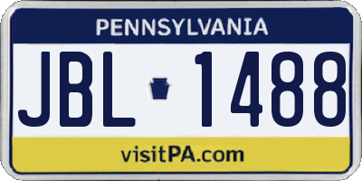 PA license plate JBL1488