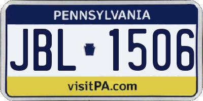 PA license plate JBL1506