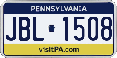 PA license plate JBL1508