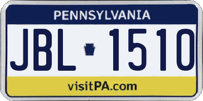 PA license plate JBL1510