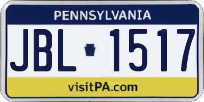 PA license plate JBL1517