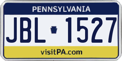 PA license plate JBL1527