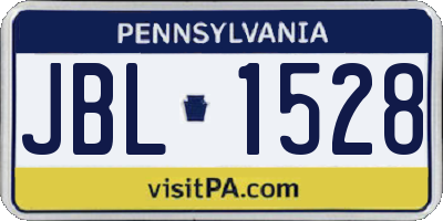 PA license plate JBL1528