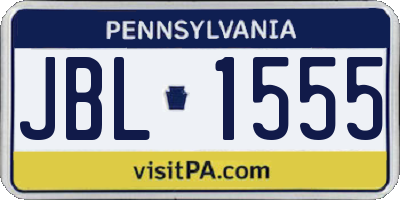 PA license plate JBL1555