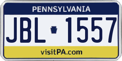 PA license plate JBL1557