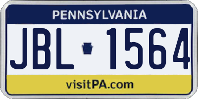 PA license plate JBL1564