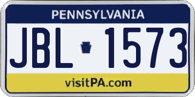 PA license plate JBL1573