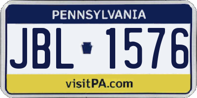 PA license plate JBL1576