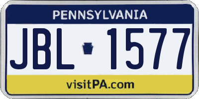 PA license plate JBL1577