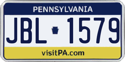 PA license plate JBL1579