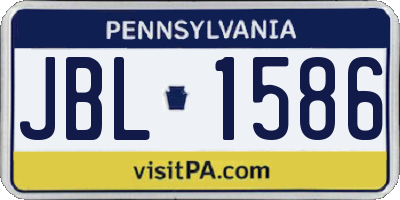 PA license plate JBL1586