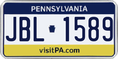 PA license plate JBL1589