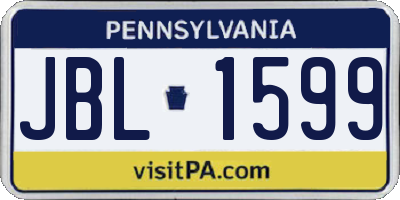 PA license plate JBL1599